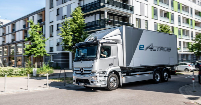 Mercedes debuts its first fully electric semi truck in Europe