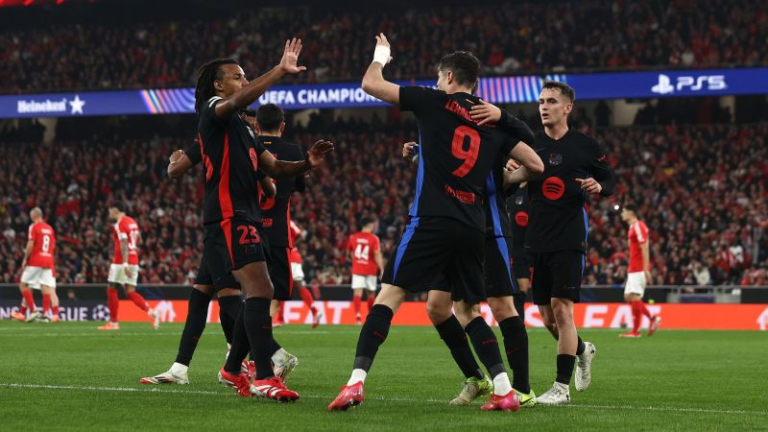 Champions League: Barcelona produces astonishing, if controversial, comeback to down Benfica in nine-goal thriller
