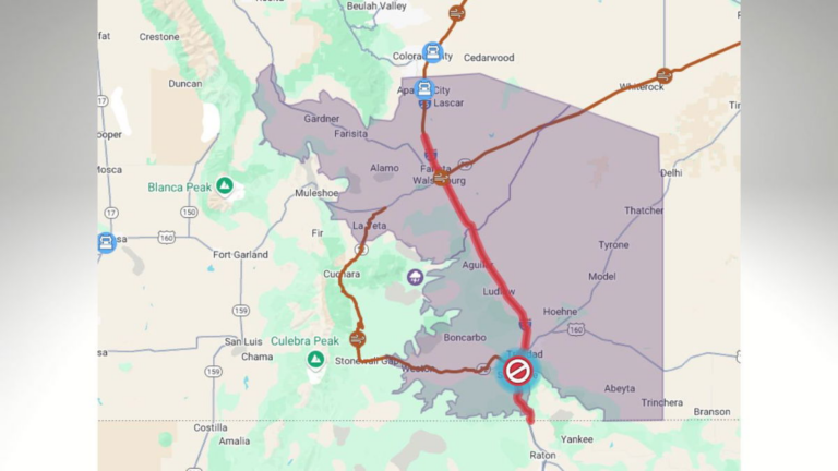 High wind restriction in place on I-25 from New Mexico state line to Pueblo County