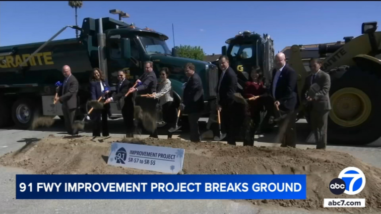 Orange County, Caltrans break ground on 91 Freeway improvement project