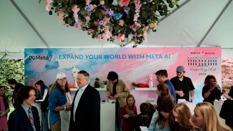 White House Easter Egg Roll features Big Tech logos, branding