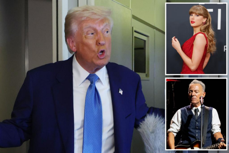 Trump rips Taylor Swift, Bruce Springsteen in swipe at two New Jersey icons