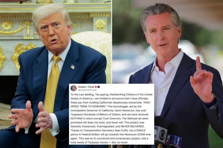 Trump terminates federal funding for California’s $135B high-speed rail ‘boondoggle’