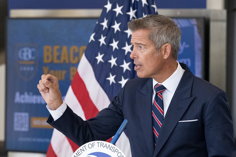 Sean Duffy talks government shutdown at Philadelphia International Airport