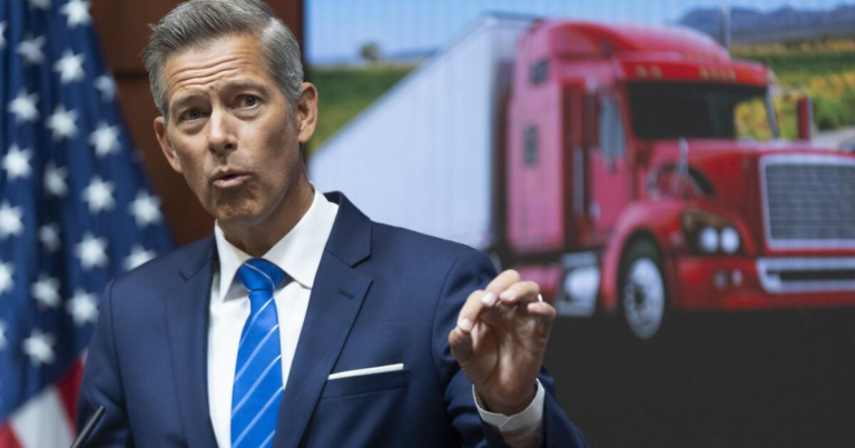 Transportation secretary says he’ll pull $160 million from California over noncitizen truck licenses