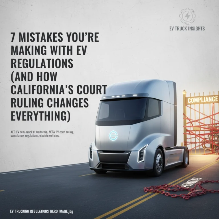 7 Mistakes You're Making with EV Trucking Regulations (And How California's Court Ruling Changes Everything)